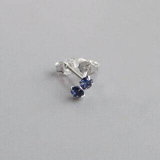 Xidian natural tanzanite 3mm sapphire earrings london blue topaz mini sterling silver ears for women tanzanite blue 3mm | silver pair