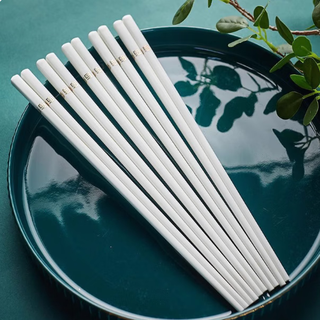 胖東莱品质景德镇陶瓷筷子家用防霉防滑易清洗家用环保健康筷餐具 金选【抗菌+防霉】 5双