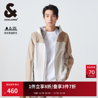 Jack&jones men's spring new straight teflon fabric waterproof back reflective letter jacket men 224121061 c42 slate gray regular c42 slate gray m 175