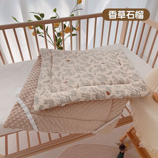 Baby mattress mattress a type maternal and infant grade baby kindergarten special mattress quilt autumn and winter newborn children spliced mattress vanilla pomegranate soft and waxy skin-friendly-four seasons 80*40cm