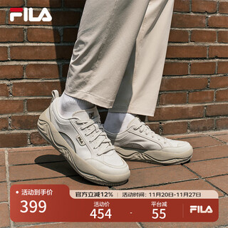 Fila official men's shoes cookies retro canvas shoes 2025 summer new cookie shoes fashion casual shoes birch brown-bi 40