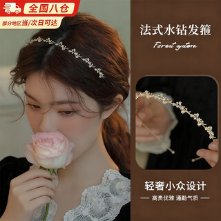 Bai qixin headband french forest style headband for women 2025 new style super fairy versatile going out headwear exquisite high-end headband headband gardenia