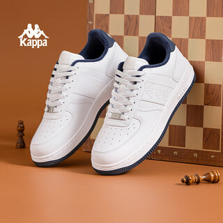 Kappa (kappa) women's shoes versatile velvet sneakers for women 2026 new trendy versatile white shoes thick-soled warm sports shoes for women classic white/haichang blue (velvet style) 40