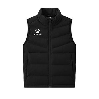 Kelme children's men's and women's sports cotton vest running football vest coat student training vest winter black one size 110