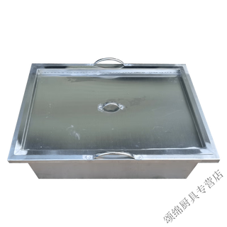 Naoiskey commercial stainless steel fryer customized fried chicken clavicle fried sticks meatballs square pot stall frying skewers pot extra thick folded style with lid 1 inch inner diameter 40*30*15cm