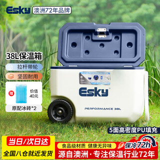 Esky car insulated outdoor refrigerator camping portable food heat preservation stall lunch box large trolley fresh box 38l