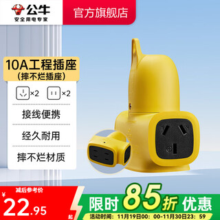 Bull plug/power plug socket/wireless/self-wiring/two- and three-pin plug 10a four-pin unbreakable socket-wireless gn-c322x