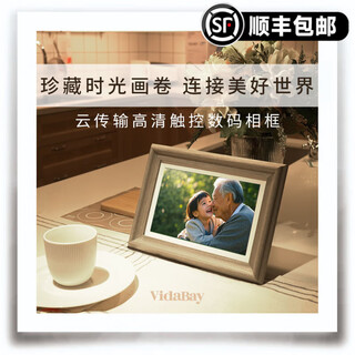 俏博莱VIDABAY设计师款银月灰数码相框VidaBay随心派远程云传输照片天地礼盒装 银月灰 默认