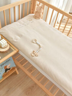 Anyoubi newborn baby colorful cotton mattress cover pure cotton type a baby quilt cover single piece kindergarten children's mattress changing pad cover letter elephant mattress cover 56x100cm