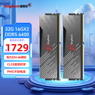 Kingbank ddr5 memory silver blade/black blade/star blade 6000/6400/6800 desktop memory game esports vest strip deepseek hardware black blade 16g*2 6400 set hynix m generation c32