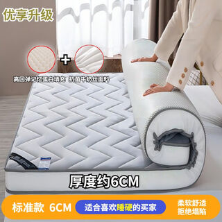 Fantasy four seasons mattress home thick padded student dormitory single and double tatami sponge mat mattress bottom wave 6cm deep gray antibacterial style. 60x120cm baby mat-random color