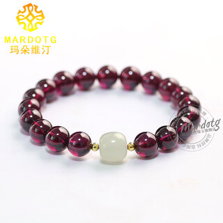 Mardotg collection grade purple tooth black garnet bracelet women's jade buddha bead bracelet birthday gift for women 8