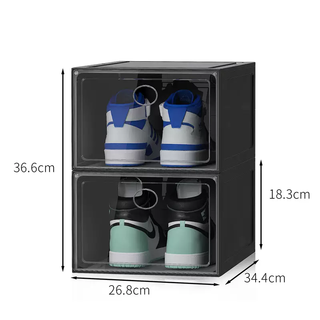 Yusenyi transparent power saving dustproof shoe cabinet plastic brand shoe box space acrylic hard shoe rack multi-layer foyer entrance pu no. 2 model large size 46 black black 2 pack 0x0x0cm 0 pcs 0x0x0cm
