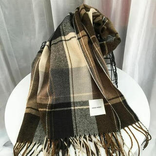 Armani exchange armani scarf men's winter korean style versatile student warm thickening boys gift trendy fashionable men's scarf khaki
