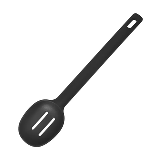 Yusenyi food grade silicone shallow mouth colander high temperature resistant egg dumpling hot pot spoon stir-frying spoon filter spoon food grade high temperature resistant (silicone shallow mouth colander) black