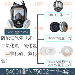 Honeywell gas mask fire emergency escape chemical gas respirator mask 54001 with n75002 poison filter box