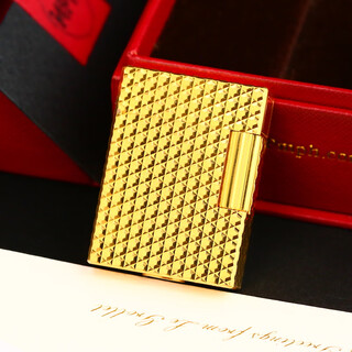 Dupont (s.t.dupont) second-hand 85 new s.t.dupont dupont inflatable non-loud lighter gold-plated silver ligne1 men's accessories antique luxury smoking set collection gold-plated oval pattern trumpet stand-alone 250427028