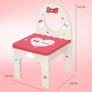 Shantou lin village children's nordic style girls play house dressing table baby dressing table cosmetic toys wooden simulation storage rabbit dressing table stool 2kg