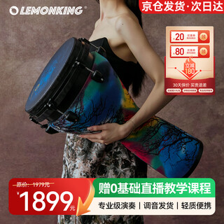 lemonKing非洲鼓成人专业演奏可调音初学入门打击乐器云南丽江鼓手鼓专业鼓 12英寸暗夜蓝-专业音质