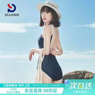 Pulassi large size swimsuit women's self-operated belly-covering 2025 hot model sexy beautiful back racing one-piece vacation swimsuit l