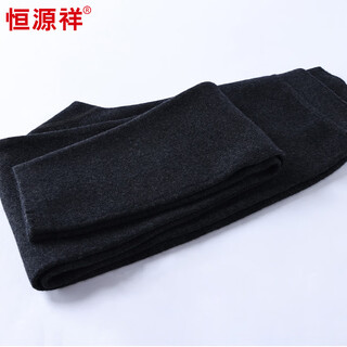 Hengyuanxiang thickened wool pants, medium-thick four-flat knitted sweater pants, women's warm leggings, autumn and winter, dark gray m