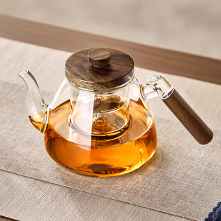 Yi pot tea glass tea kettle thickened tea kettle household kettle high temperature resistant tea boiler tea healthy tea kettle kung fu tea set steaming and cooking integrated transparent pine tea kettle 1200ml