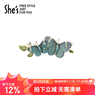 She s qianzi hair accessories colorful butterfly dream embroidered butterfly horizontal clip ponytail hairpin hairpin birthday gift for girlfriend