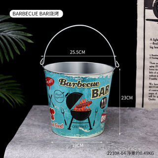 Pickup cat internet celebrity household outdoor portable ice bucket bar beer cola ice bucket iron bucket high-looking camping camping commercial barbecue-bar barbecue