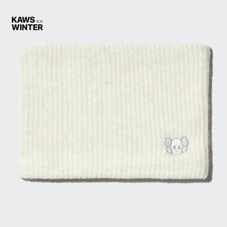 Uniqlo children's clothing kaws heattech souffle yarn souffle knitted scarf 485493 01 milky white one size fits all (50 cm)