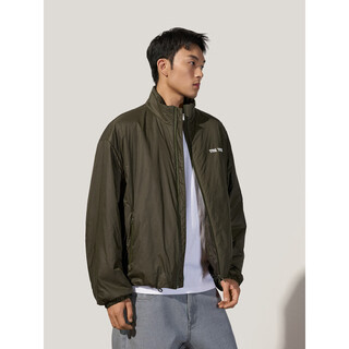 TRENDIANO2025秋冬新款风衣料棉感男款夹棉外套 1SH3400310 苔藓绿 L