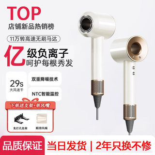 Leifen ruiyue hair dryer home silent negative ion high power hair dryer hair dryer home hair salon constant temperature hair care series special for men and women hair styling ceramic white - single nozzle billion-level hydrating negative ions constant temperature hair care cable 1.7 meters gift box