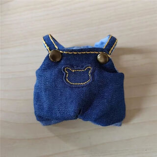 Shantou lincun chihuahua crested dog aguan chihuahua plush doll pillow birthday gift for girls large toy separate blue overalls - suitable for 4-inch chihuahuas as mentioned above