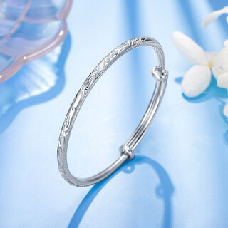 Wanfulong genuine platinum pt950 car flower bracelet for women, light luxury, high-end, sparkling and versatile, give your girlfriend a mid-autumn festival gift. platinum pt950 car flower bracelet 17.18g