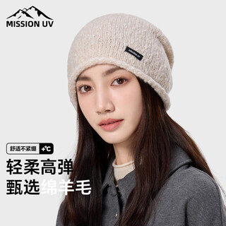Mission uv wool warm baotou cold hat knitted woolen hat pile hat autumn and winter outdoor mountaineering hiking running hat women