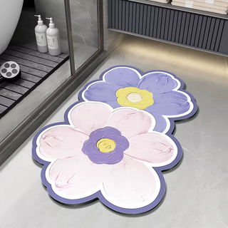 Yusenyi diatom floor toilet non-slip mat bathroom mud absorbent foot mat bathroom household door mat and xia zi (thick anti-slip and easy to take care of) 80x120cm (wear-resistant, scratch-resistant and refuses to deform)