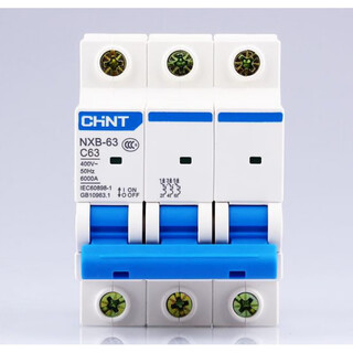 正泰断路器NXB63C63C40C32C20三相空气开关400V50HZ6000A 50A 4p