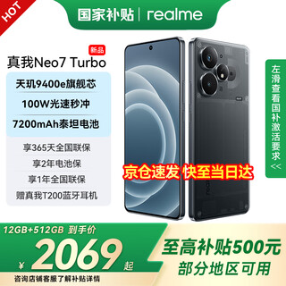 Realme government subsidy realme neo7 turbo new 5g camera gaming e-sports phone transparent black 12gb+512gb official standard configuration