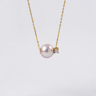 Zun ding pearl - full body 18k gold diamond chinese south pearl white pearl pendant (including chain) 8-9mm white 8-9mm