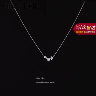 Cindy kelly exquisite and high-end silver necklace for women, light luxury and practical clavicle chain, birthday and new year gift for girls and girlfriends, platinum gold, practical and high-end for wife and girlfriend