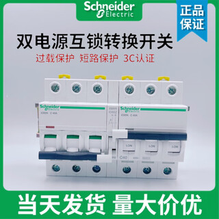 Schneider two-way dual power automatic conversion switching air switch interlocking circuit breaker dual-way controller 220v 80a 2p