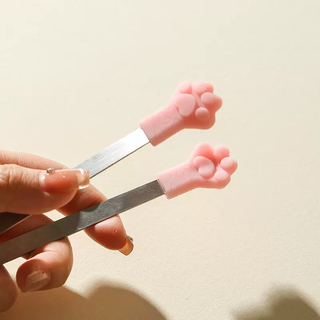 Yusenyi food-grade silicone clip anti-scalding clip household kitchen stainless steel fried steak clip special food clip ice cube clip pink