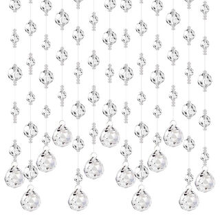 Bead curtain partition curtain aisle bathroom curtain door curtain bead chain style 2 transparent color 20 rain 1 point 2 meters