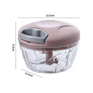 Yusenyi large garlic artifact kitchen manual meat grinder vegetable cutter home garlic multi-function plug-in (upgraded version) sakura powder medium three knives 1ml (upgraded version) sakura powder medium three knife