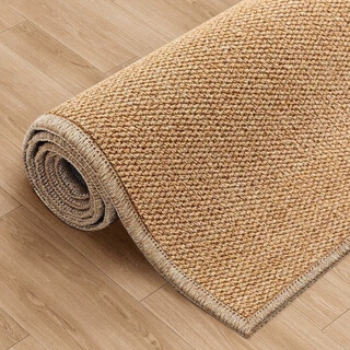 Yulu japanese imitation sisal jute carpet living room bedroom cat scratch studio linen cotton linen tea room tatami floor mat warm camel 1 meter * 1.5 meters