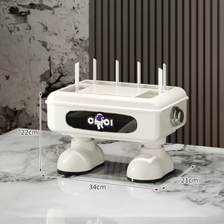 Yusen yiguangmao wifi router storage box set-top box hidden shielding box suspended bracket network cable row socket storage rack single layer white single layer white