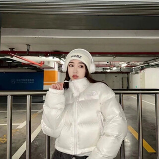 North face yuwang 2025 new winter bean bread short style warm american version 90 white duck down outdoor down jacket women's high waist white s recommended 155-165cm/80-100jin jin is equal to 0.5 kg