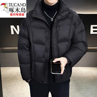 Woodpecker (tucano) Новый национальный стандарт 90. Пуховик с воротником-стойкой. Мужская зимняя пуховая куртка с белым утиным пухом. Теплая куртка. Мужская куртка для хлеба, черная. m 100jin jin равен 0,5 кг -120jin jin равен 0,5 кг