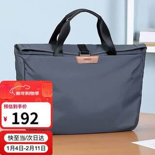 Golf golf business briefcase men's casual large-capacity handbag can hold 14-inch laptop bag fashionable multi-functional shoulder crossbody bag 6j679424j gray
