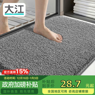Dajiang floor mat bathroom floor mat bathroom door absorbent mat toilet bathroom non-slip floor mat 40x60cm
