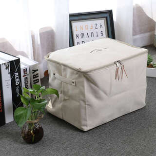 Yusenyi japanese-style thickened cotton and linen canvas covered storage box miscellaneous organizing storage box storage box thickened canvas covered approximately length 37 width 26 height 13cm
